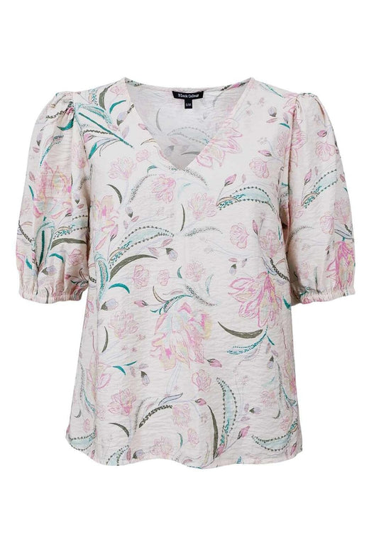 Black Colour - Bccassandra Ss Blouse 40882 - Off White Rose