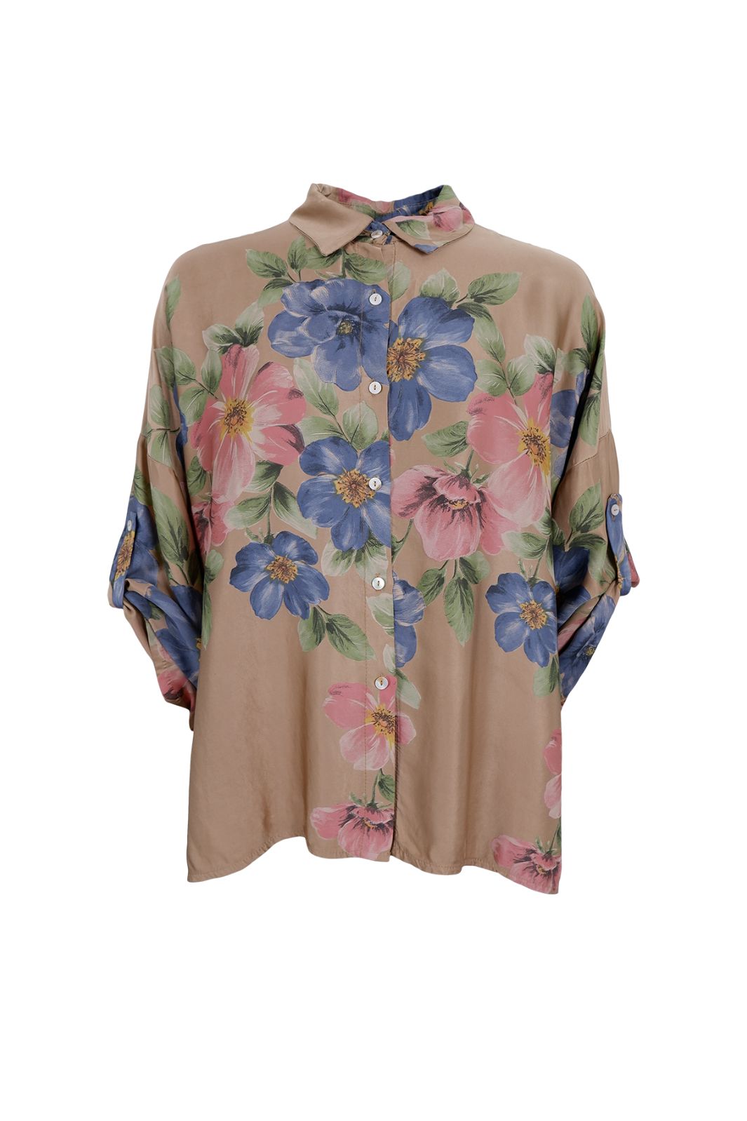 Vorbestellung - Black Colour - Bcemme Flower Shirt 40951 - Frappe