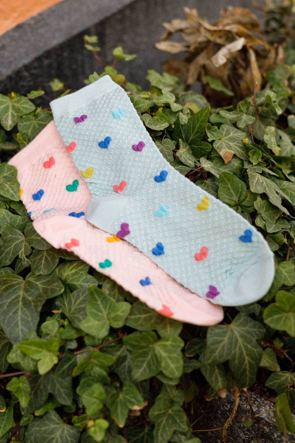 Black Colour - Bcfinja Heart Sock 4344 - Lt. Blue