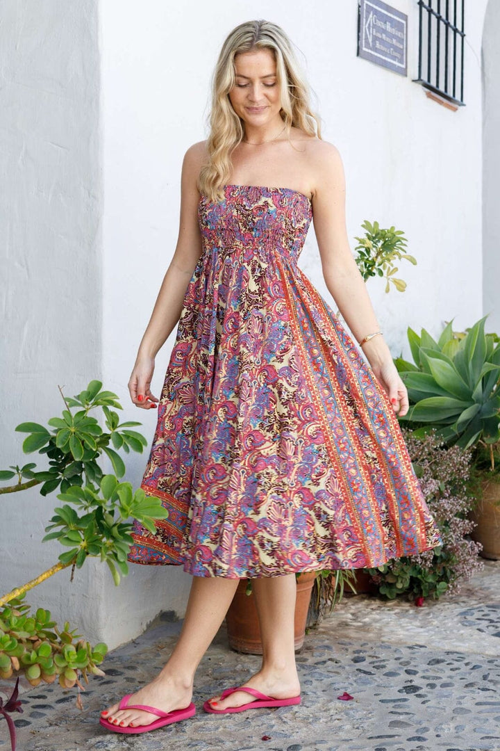 Black Colour - Bcluna Wide Smock Skirt 39217 - Royal Berry