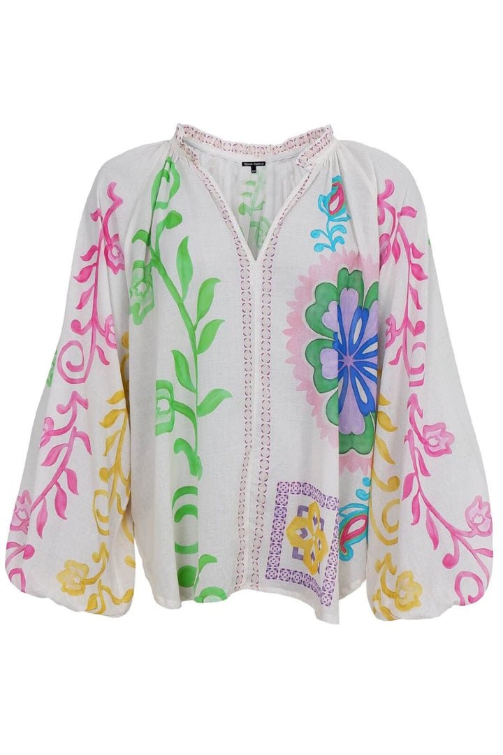 Black Colour - Bcsun Blouse 40898 - White Flower