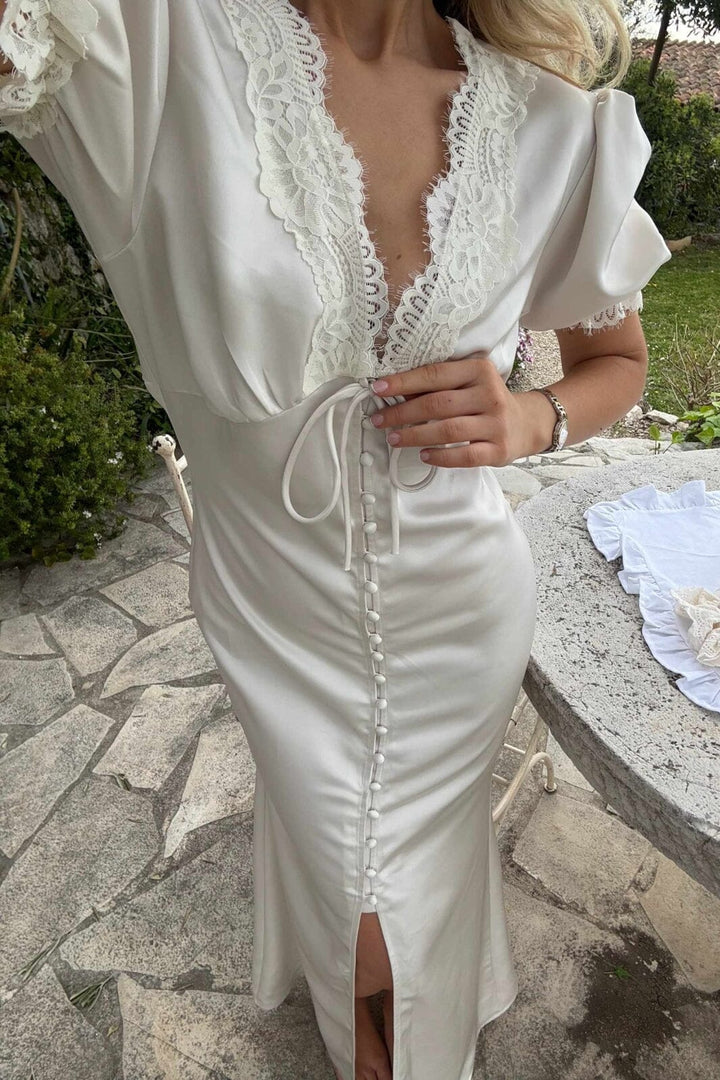 BYIC - Agneteic Long Dress A23810 - Off White