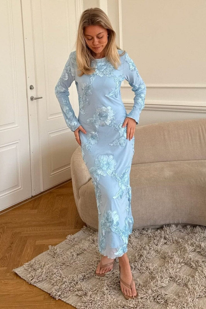 BYIC - Eliseic Mesh Dress A23914 - Blue Flower