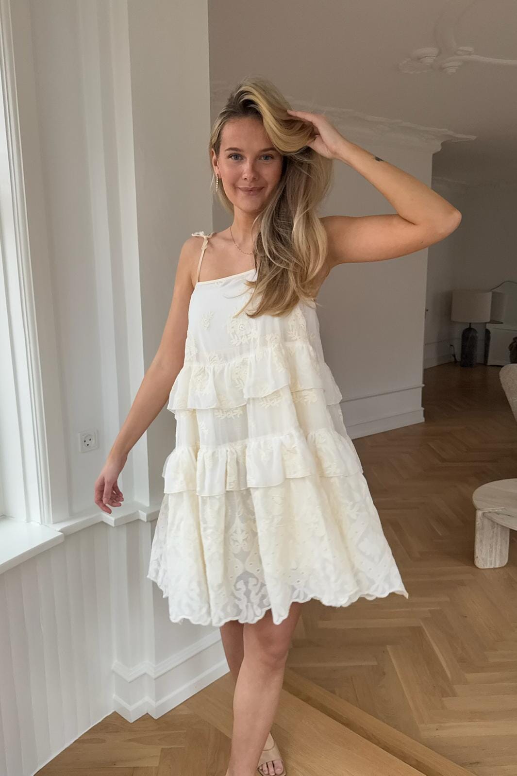 BYIC - Ellinoric Lace Strap Dress 2606 - Vintage White