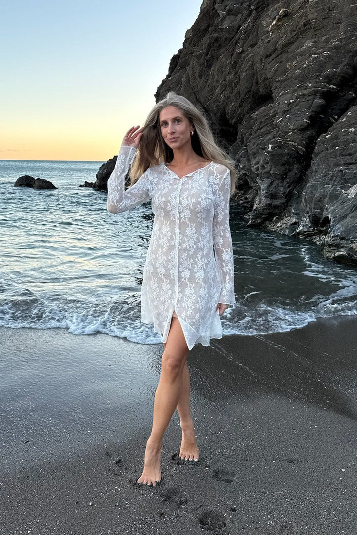 Forudbestilling - BYIC - Ivyic Dress 2617 - White Lace Kjoler 