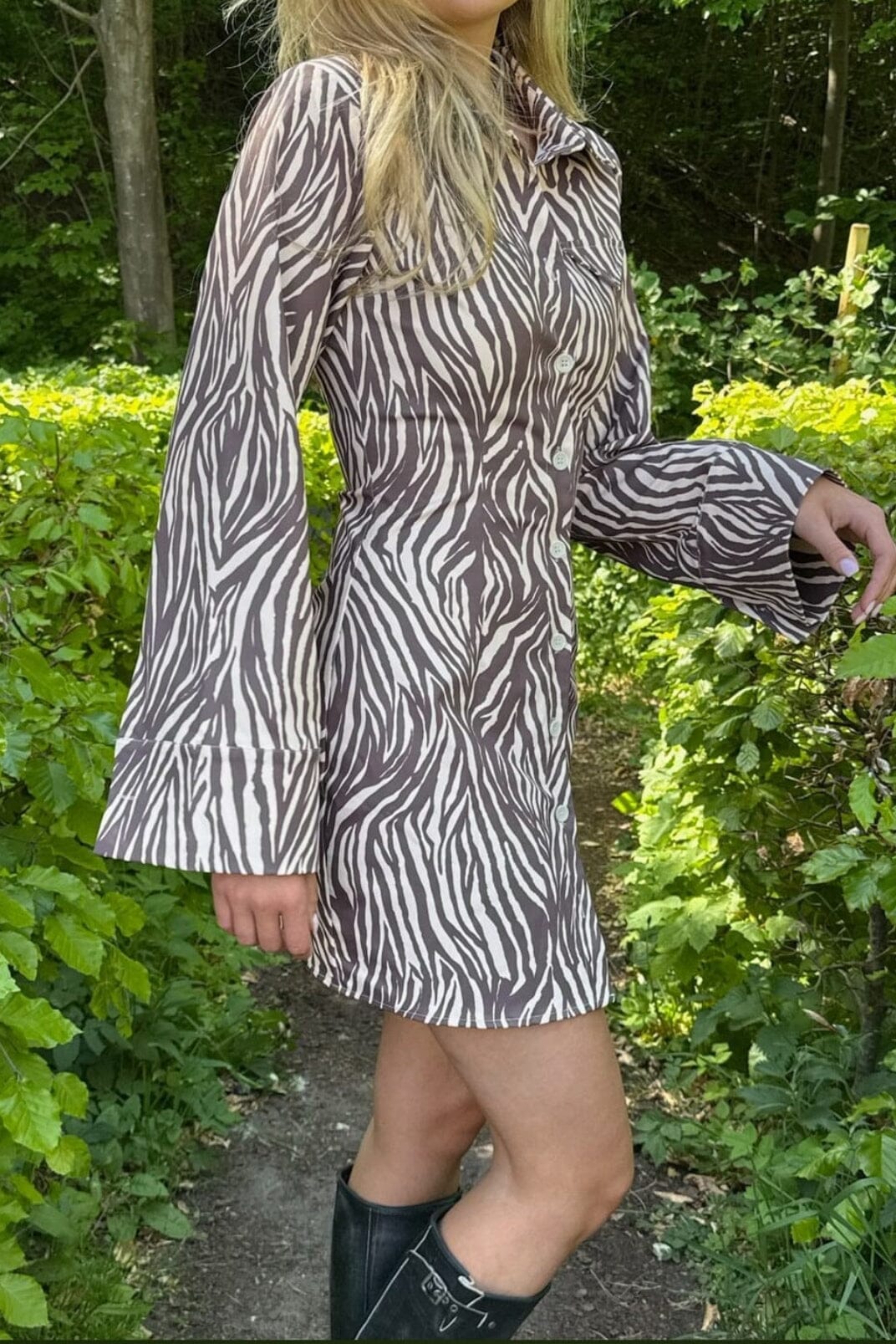 BYIC - Maryic Dress A23936 - Brown Zebra