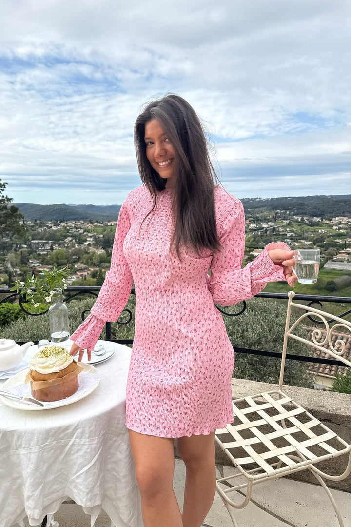 Forudbestilling - BYIC - Odineic Dress A23833 - Pink Tiny Blossom Kjoler 