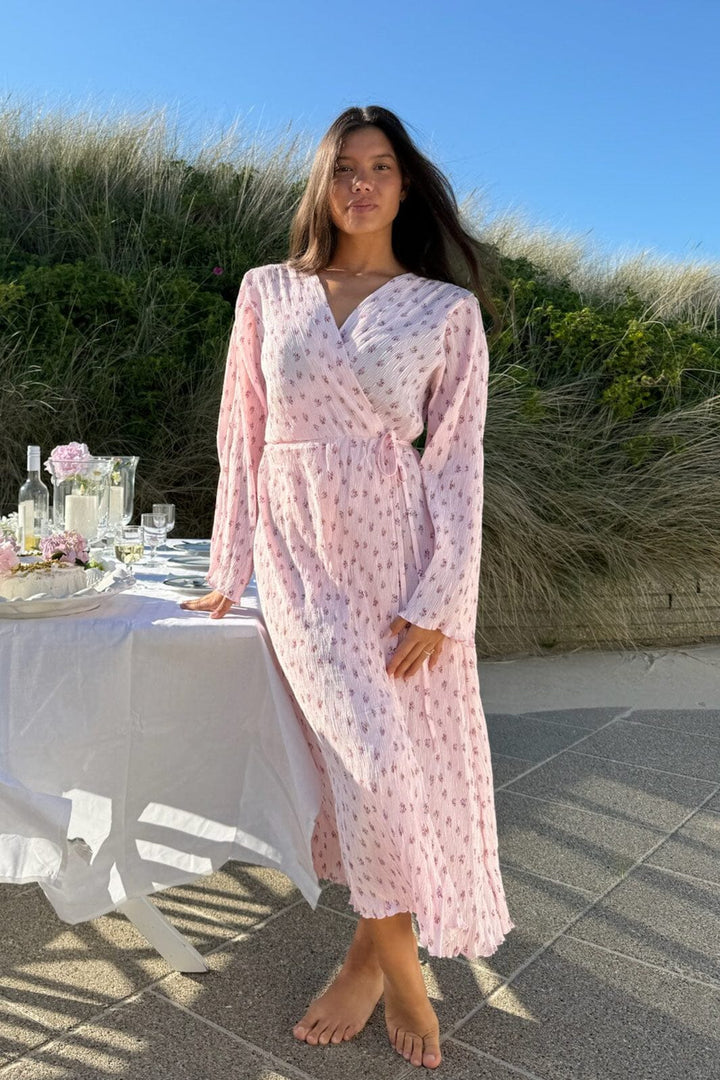 BYIC - Ofeliaic Long Wrap Dress A23640 - Pink