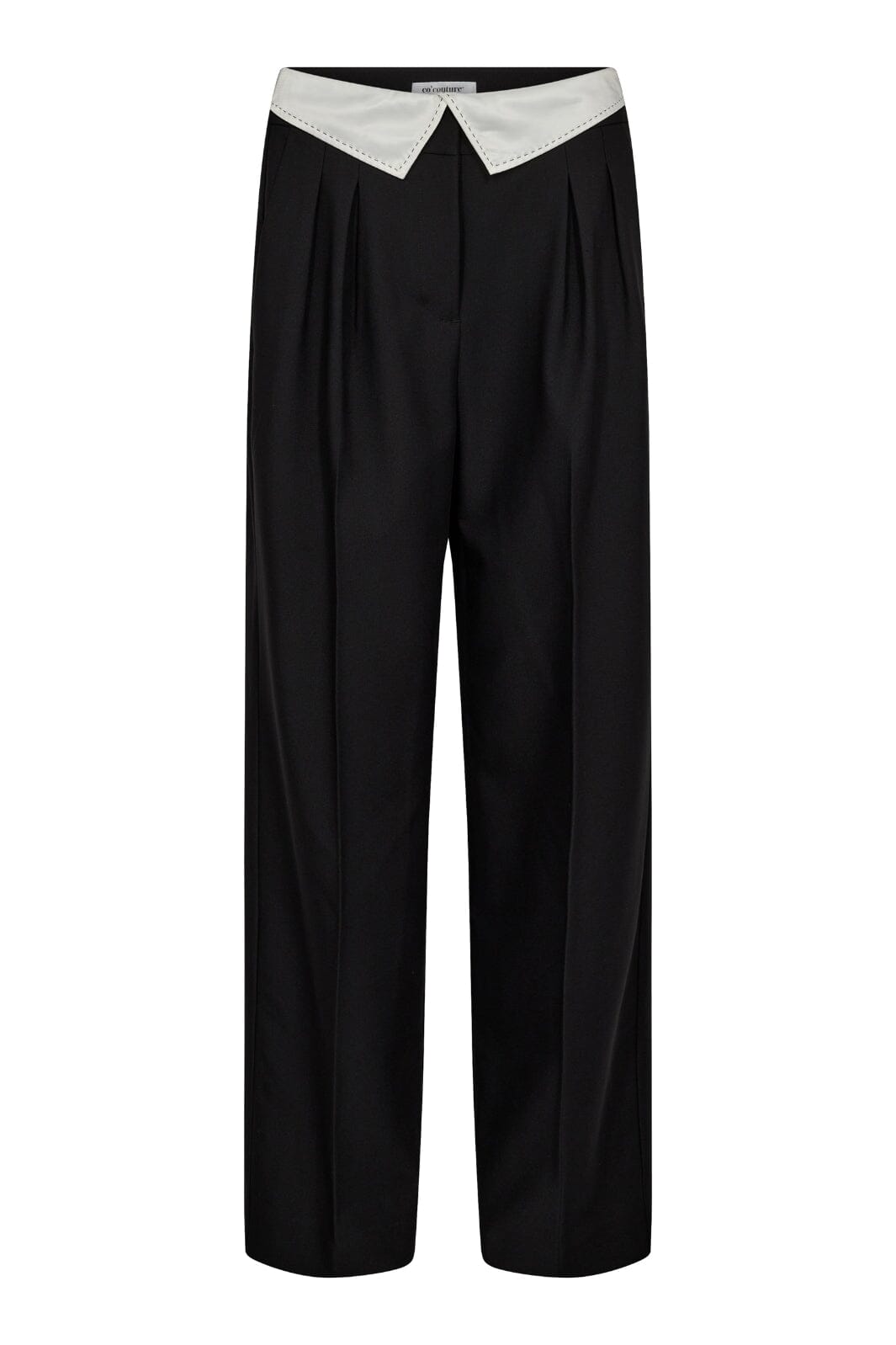 Forudbestilling - Co´couture - Taracc Flip Waist Pant - 96 Black Bukser 