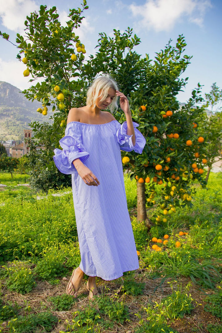 Forudbestilling - Cras - Ita Dress C430 - 8061 - 8061 Blue Stripe Kjoler 