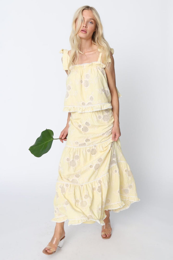 Cras - Sansa Maxiskirt C443 - 8034 - 8034 Yellow Stripe