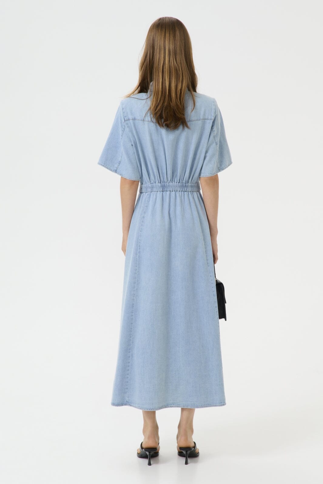 Gestuz - Gzsauda Ss Long Dress 10910194 - 104611 - Light Blue Washed