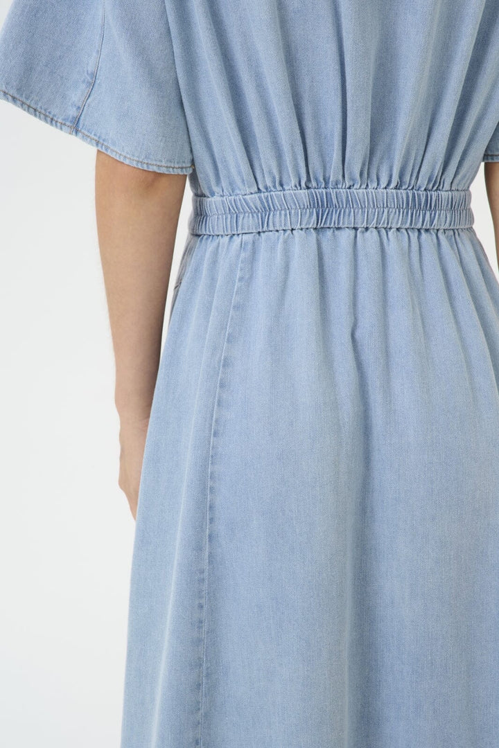 Gestuz - Gzsauda Ss Long Dress 10910194 - 104611 - Light Blue Washed