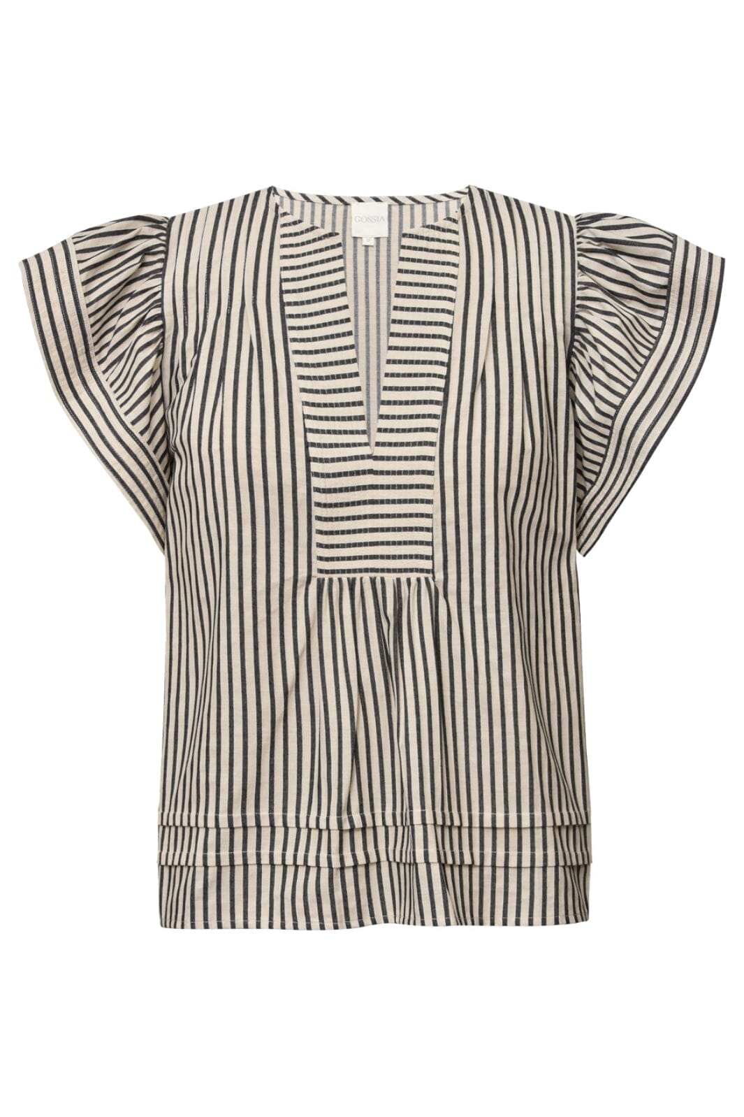 Gossia - Minkago Jo Blouse G1987 - Creme Black Stripes
