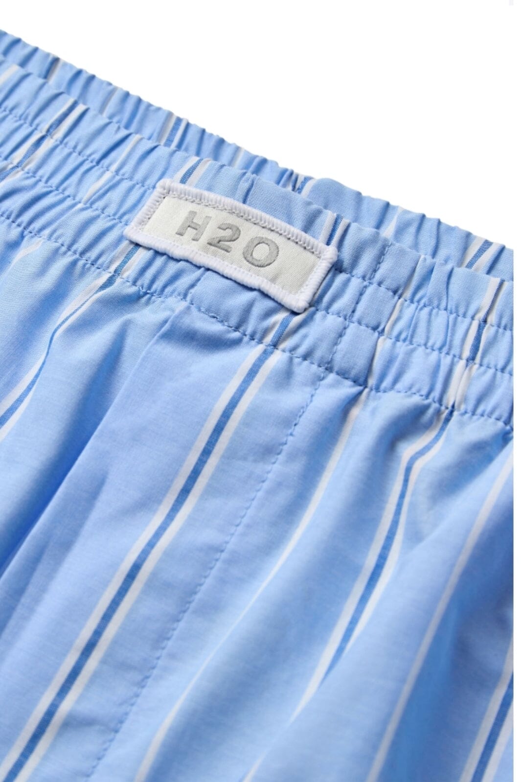 H2O - Rønne Essential Pajamas Shorts 100165-2 - 7046 - Light Blue/White/Blue