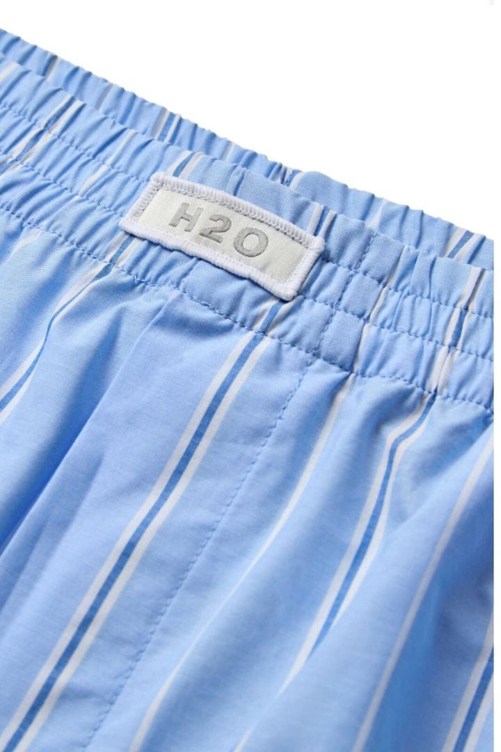 H2O - Rønne Essential Pajamas Shorts 100165-2 - 7046 - Light Blue/White/Blue