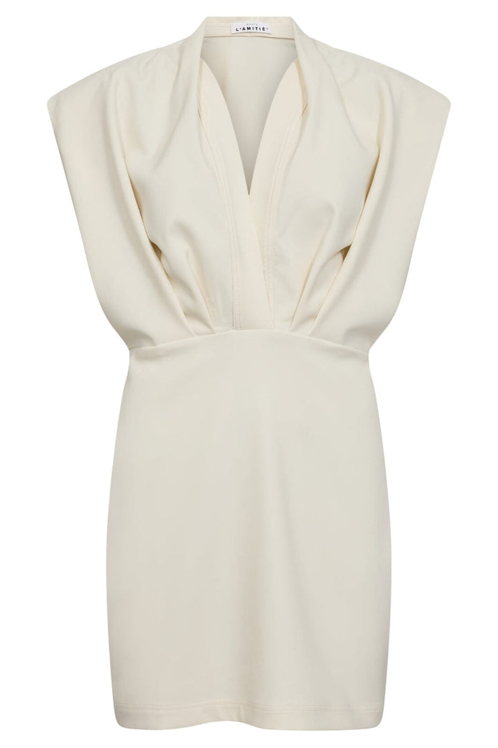 Haute L'Amitié - L'Egance Crop Drape Dress HL10040 - Pearl