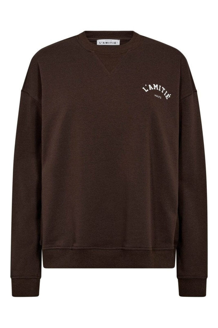 Haute L'Amitié - Mini Curve Logo Sweat HL10022 - Mocca