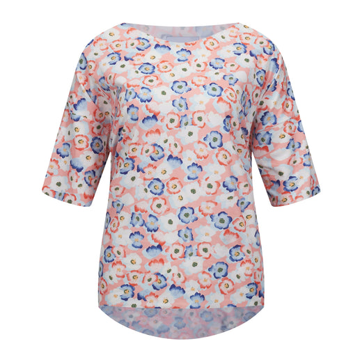 Forudbestilling - Liberte - Alma-Tshirt - Peachy Blue Flower T-shirts 