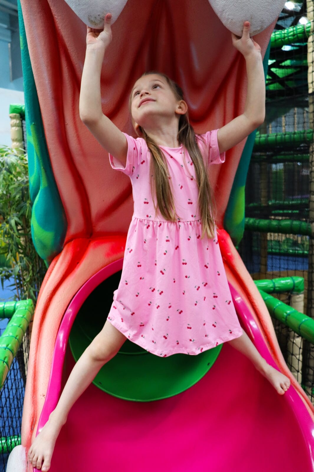 Forudbestilling - Liberte Ami - Alma-Ss-Babydoll-Dress (Kids) - Pink Cherry Kjoler 