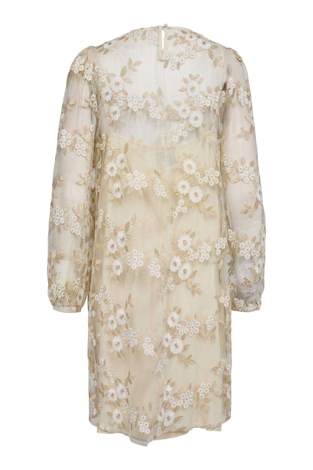 Forudbestilling - Liberte - Dolly-Ls-Dress - Creme Gold Flower (April) Kjoler 