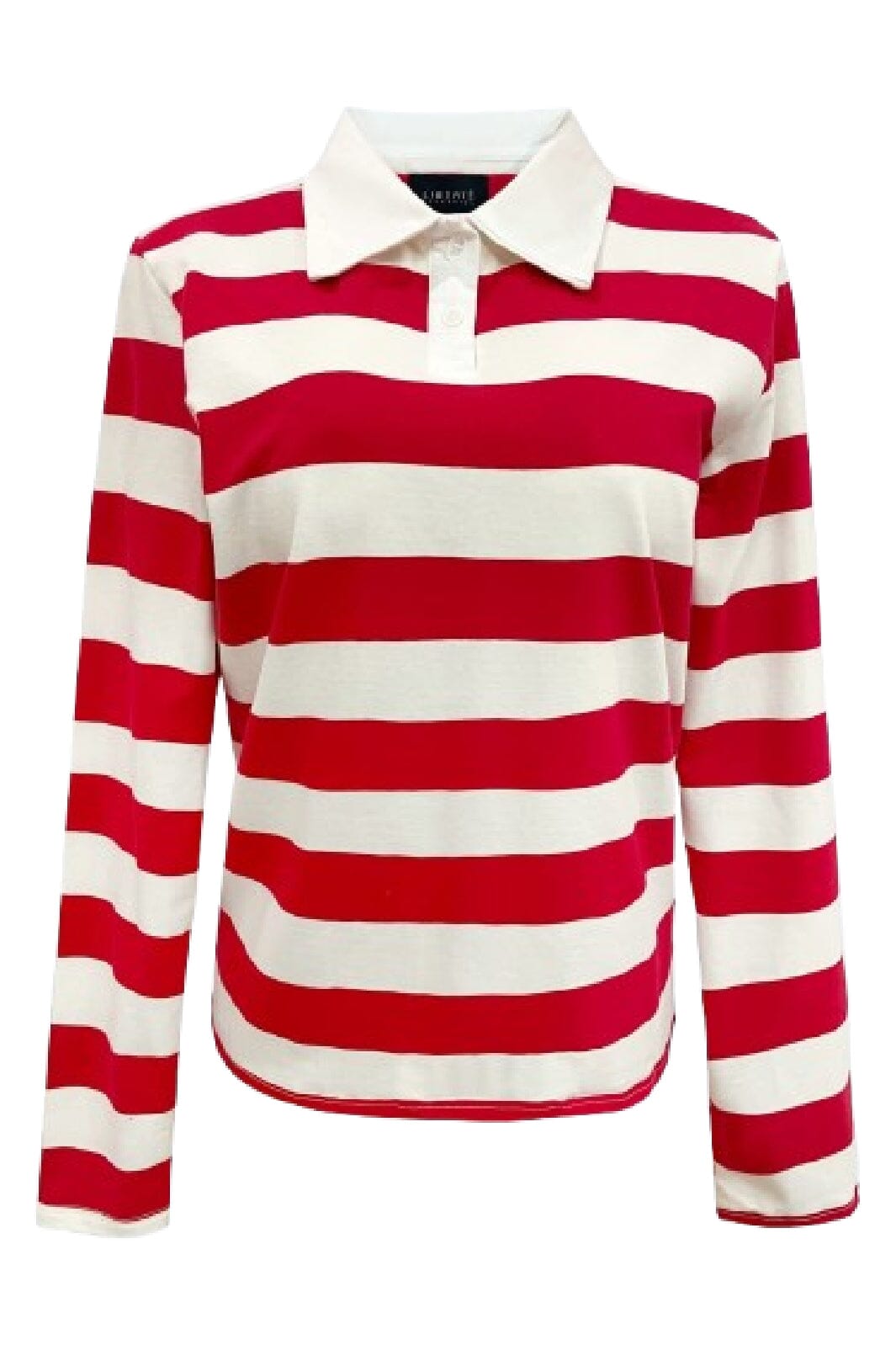 Forudbestilling - Liberte - Polo-Ls-Shirt 22145 - Red White Stripe
