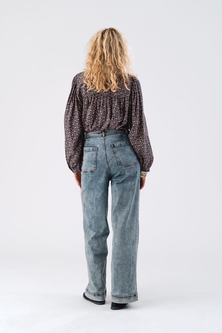 Forudbestilling - Lollys Laundry - Carall Shirt Ls - 74 Flower Print Bluser 