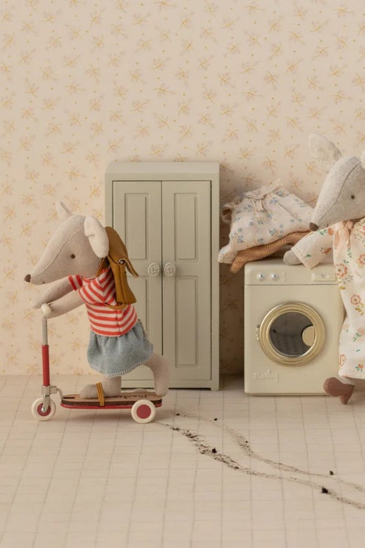 Maileg - Løbehjul, Mus - Rød - Mouse Acc