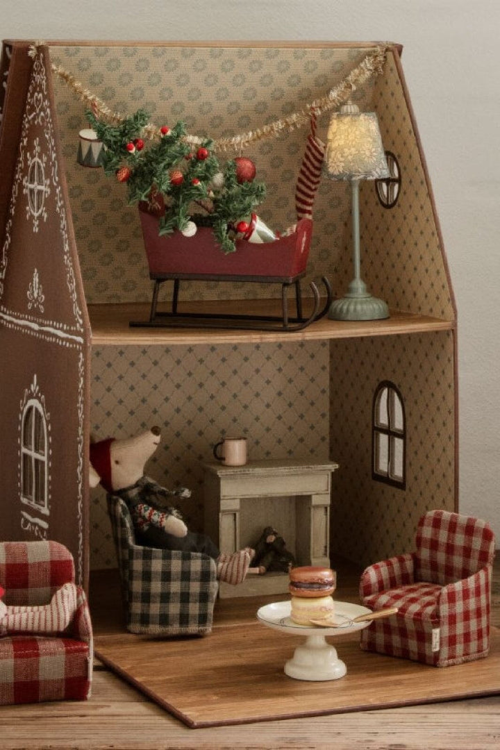 Forudbestilling - Maileg - Stol, Mus - Grøn Jul 