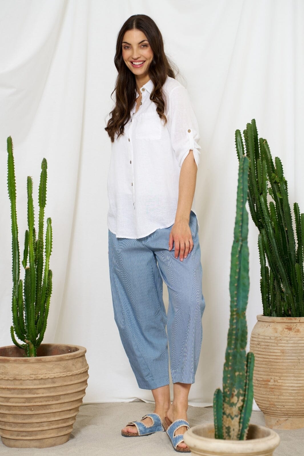 Marta Du Chateau Csienna Pants 16635 Denim Stripe