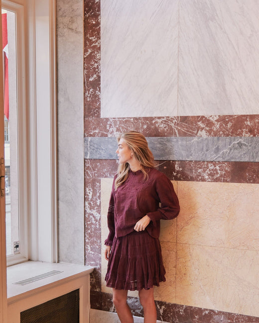 Forudbestilling - Neo Noir - Callia S Voile Skirt 164676 - 174 - Burgundy Nederdele 