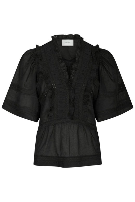 Forudbestilling - Neo Noir - Evienne S Voile Top 161856 - 100 - Black Toppe 