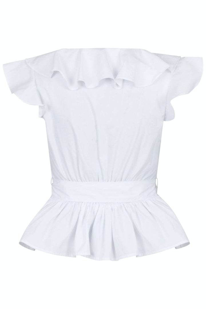 Forudbestilling - Neo Noir - Joseline Poplin Top - White (Juni) Bluser 