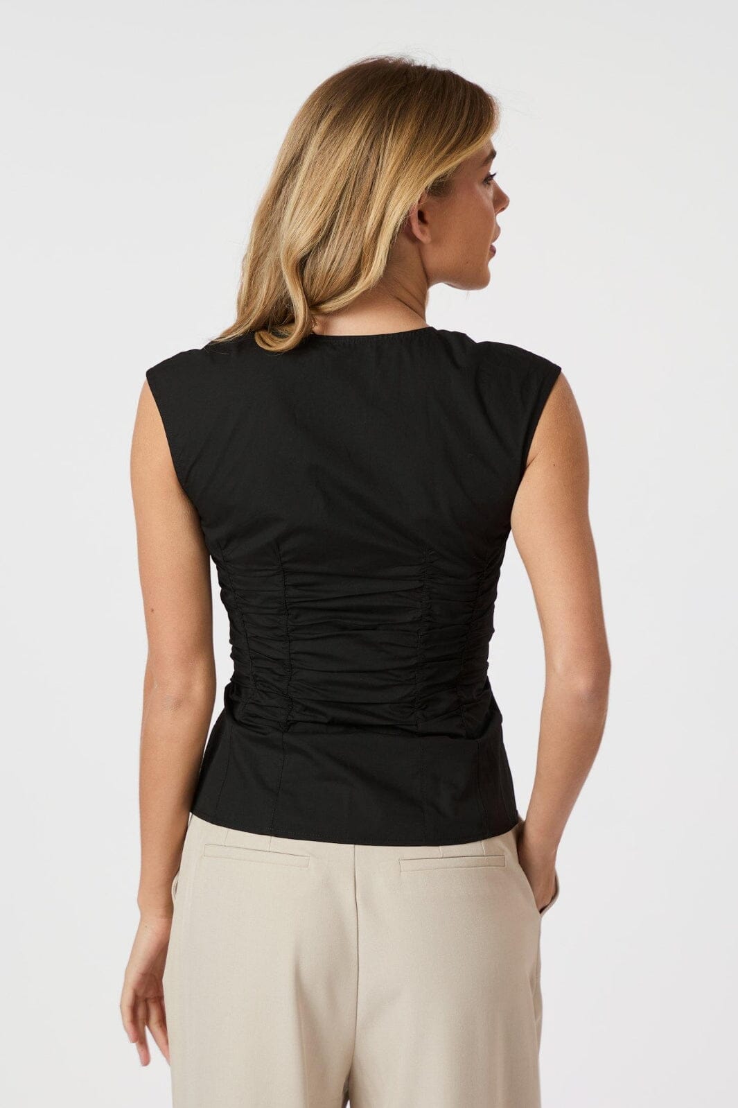 Neo Noir - Mevida Poplin Top 165511 - 100 - Black