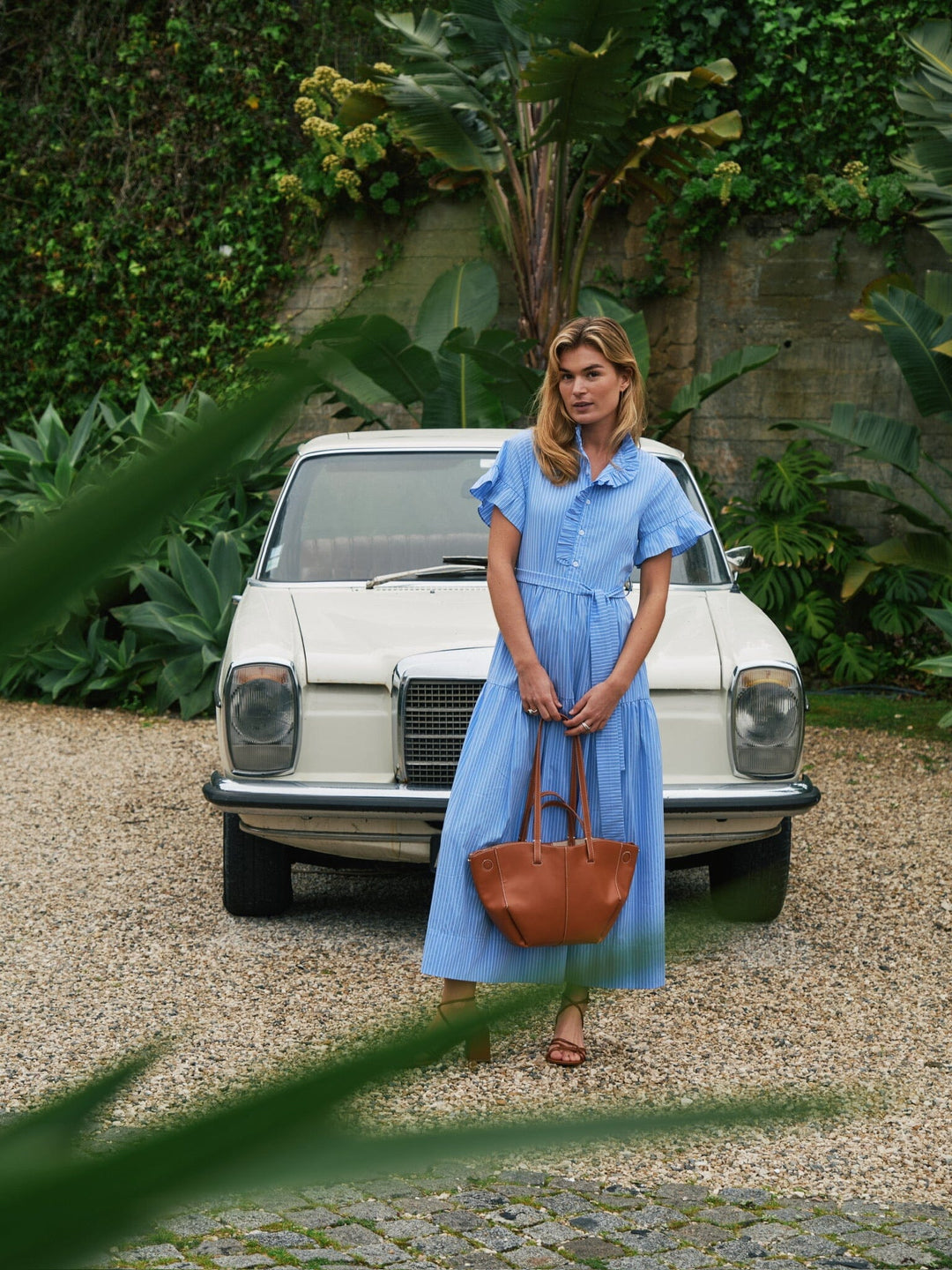 Forudbestilling - Neo Noir - Nellie Stripe Dress 165264 - 145 - Light Blue Kjoler 