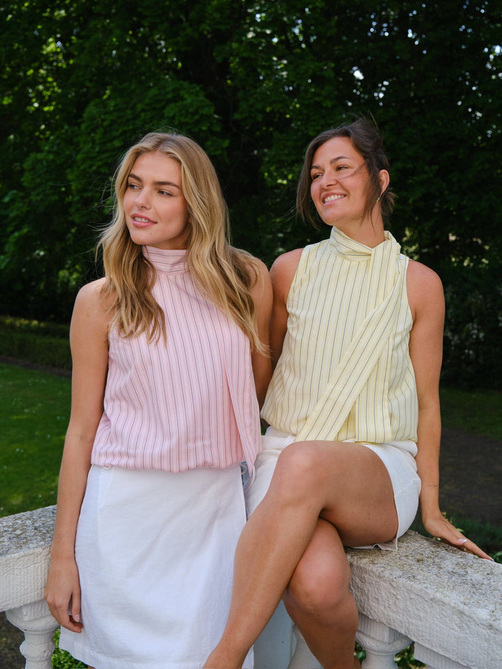 Forudbestilling - Neo Noir - Veda Stripe Top 165002 - 165 - Rose Toppe 