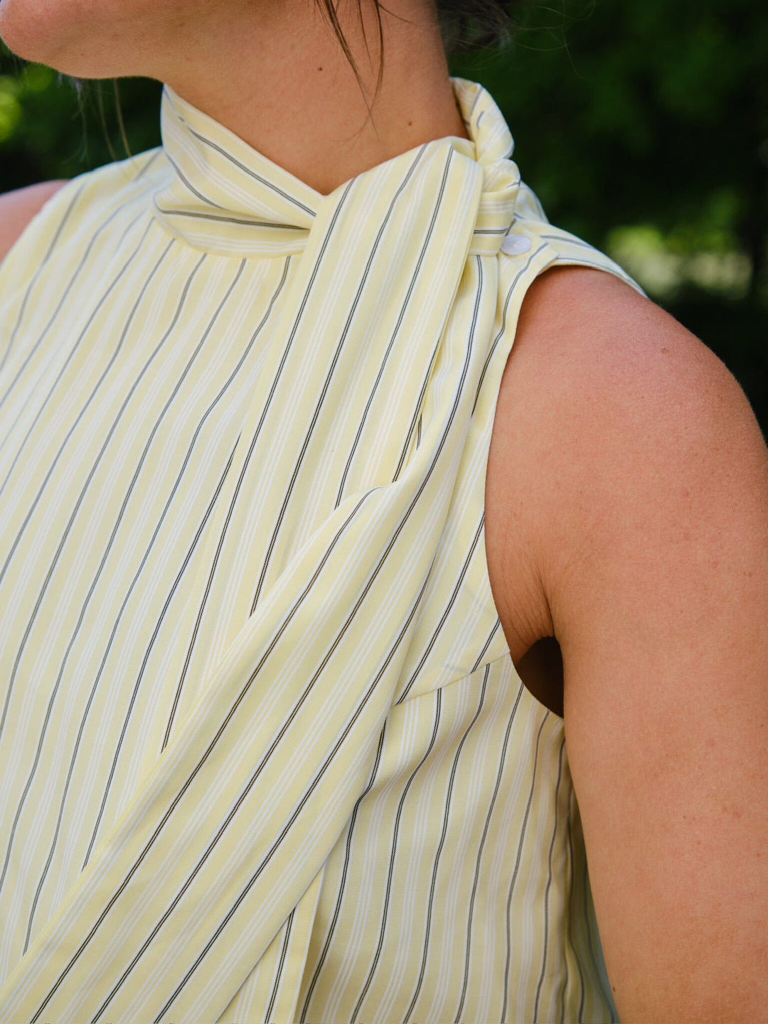 Forudbestilling - Neo Noir - Veda Stripe Top 165002 - 191 - Light Yellow Toppe 