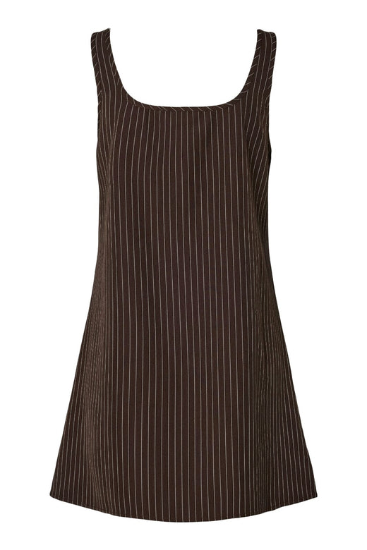 Pieces - Pcanja Sl Short Spencer Dress - 4977299 Delicioso Pinstripe