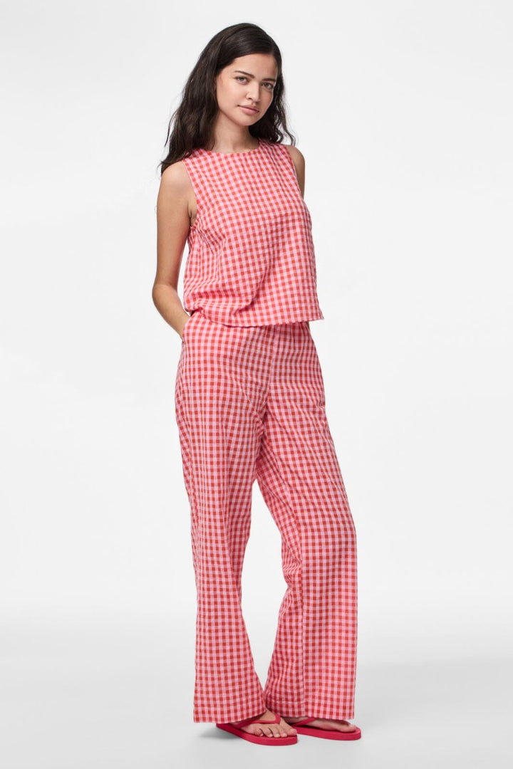 Pieces - Pcliliane Wide Pants - 4953081 Ballerina Red
