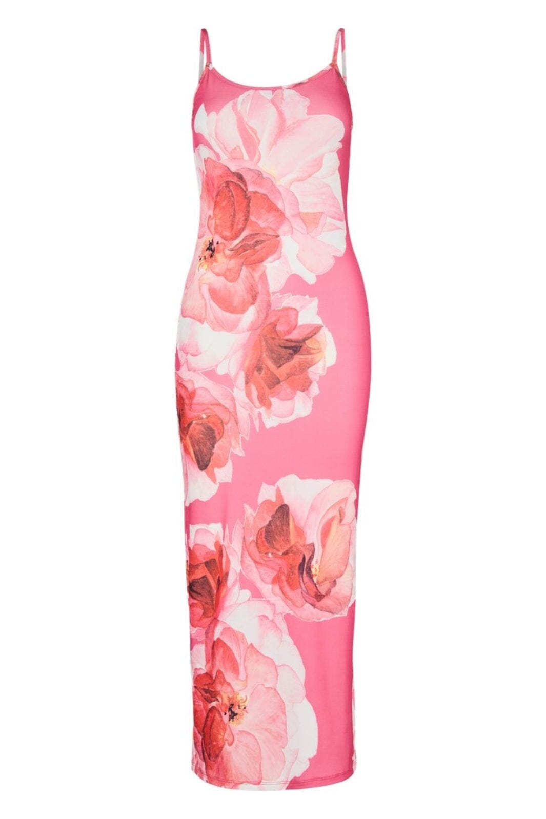 Pieces - Pcmissy Strap Ankle Dress - 4944816 Fuchsia Pink Flower