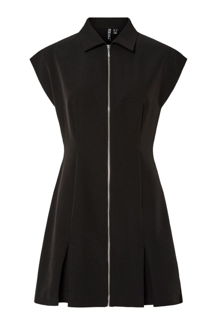 Pieces - Pcmorgan Sl Short Zip Dress - 4864747 Black