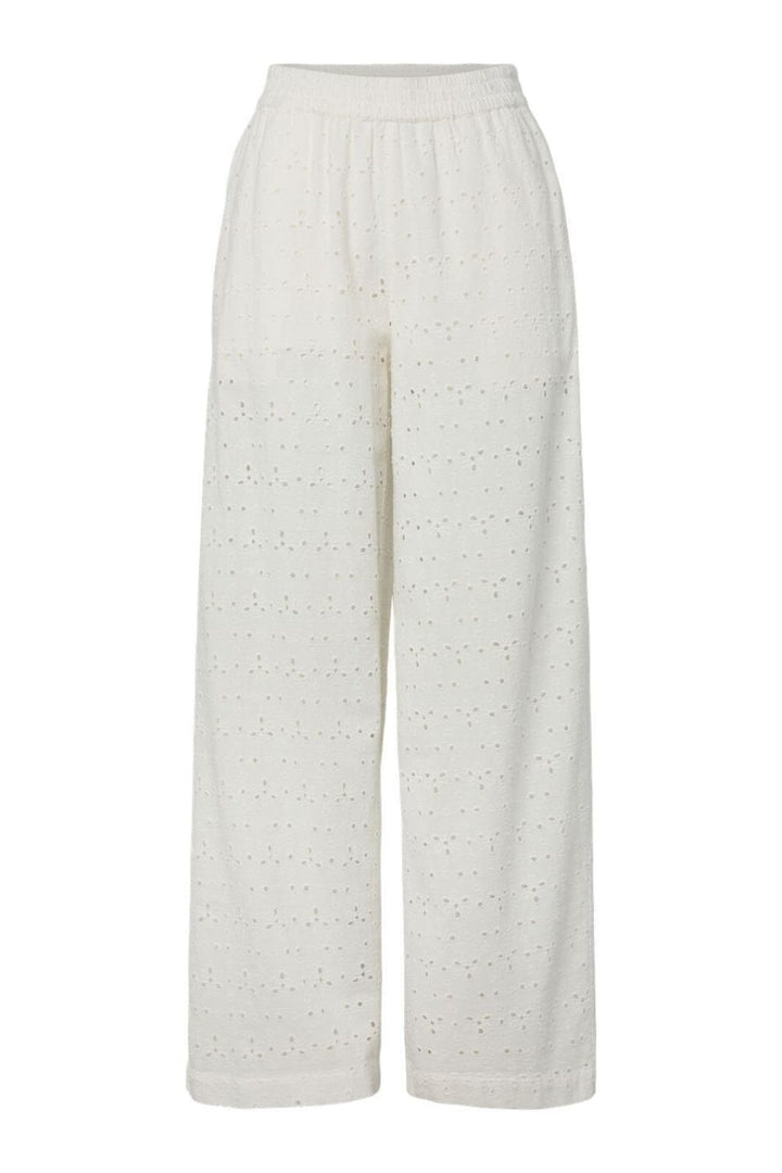 Pieces - Pctyla Wide Pants Pp - 4935355 Cloud Cream