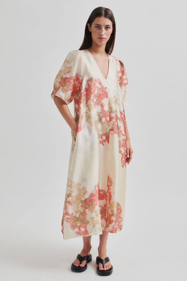 Forudbestilling - Second Female - Lugana Maxi Dress 59702 - Spiced Coral Kjoler 