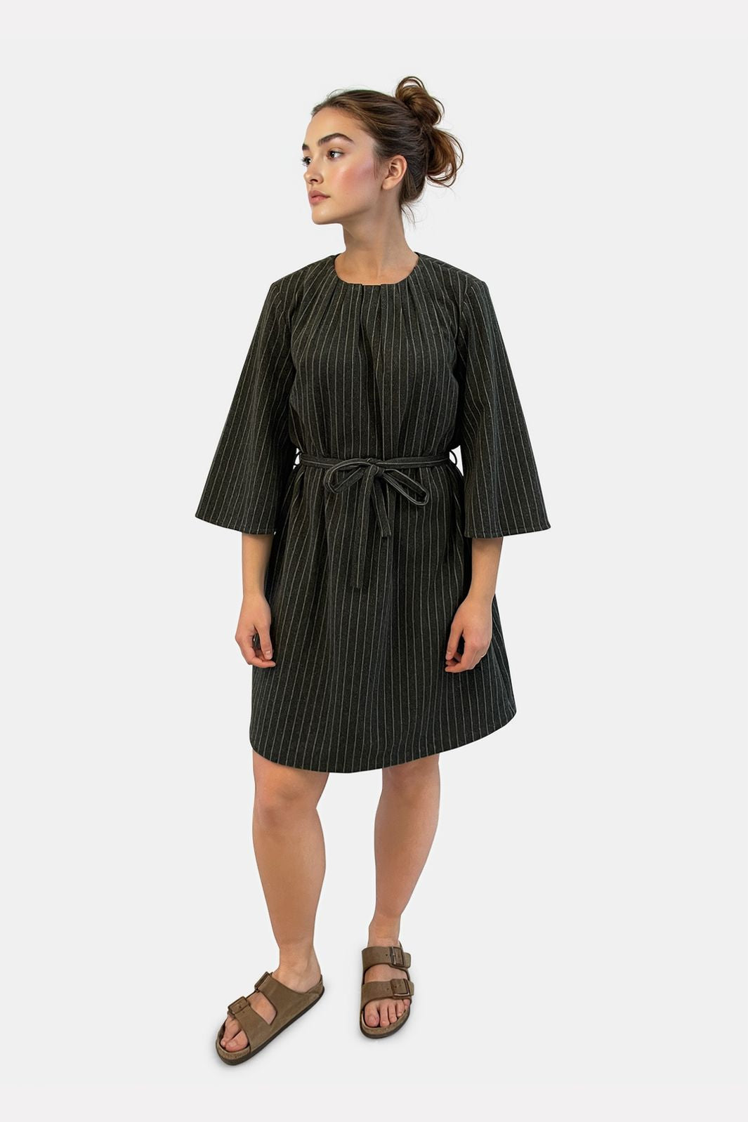Vorbestellung - Vila - Vinicca 3/4 Dress - 4891341 Dark Grey Melange