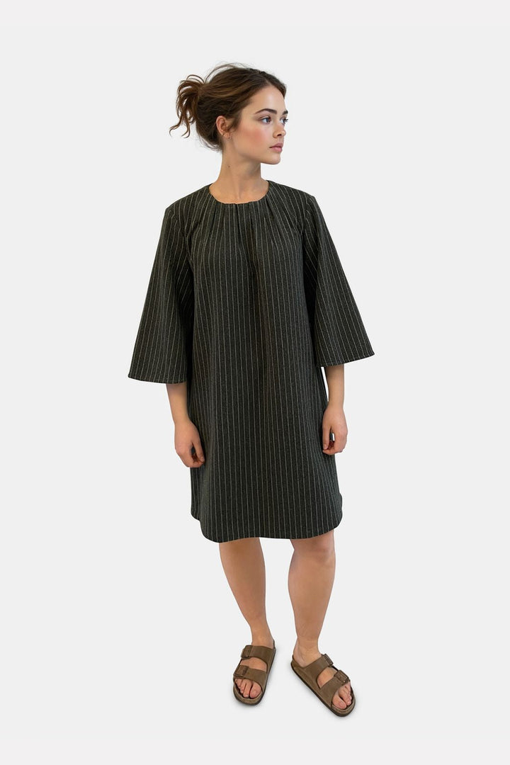 Vorbestellung - Vila - Vinicca 3/4 Dress - 4891341 Dark Grey Melange