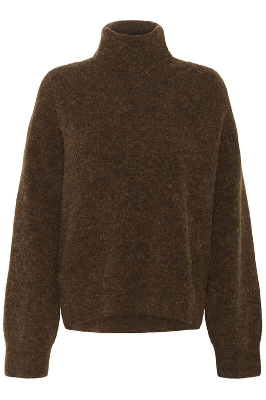 Gestuz - Alphagz Rollneck 10909446 - 108310 - Buff Mélange Strikbluser 