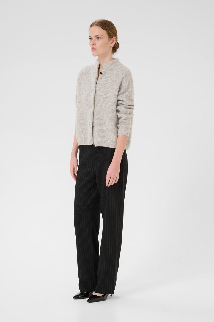 Gestuz - AlphaGZ short cardigan - Light grey melange 