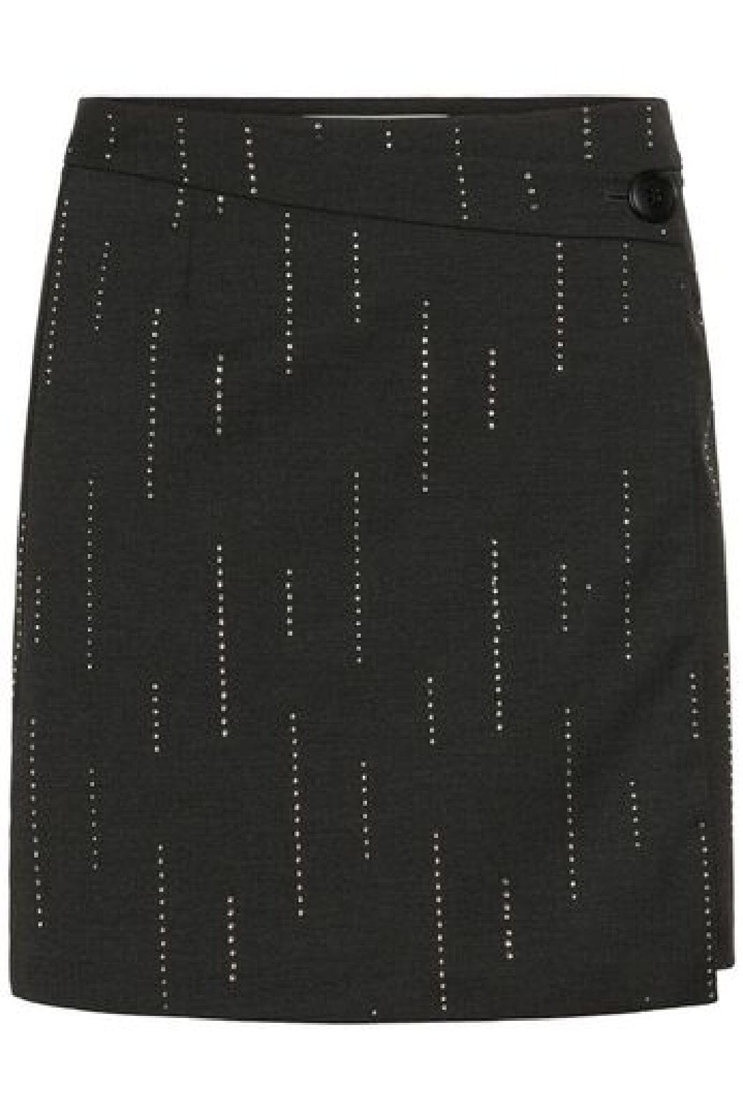 Gestuz - Gzadira Wrap Skirt 10910710 - 100494 - Dark Grey Melange Nederdele 