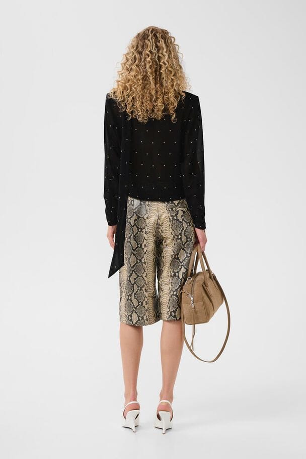 Gestuz - Gzallis Snake Shorts 10911123 - 109237 - Pale Khaki Snake Shorts 