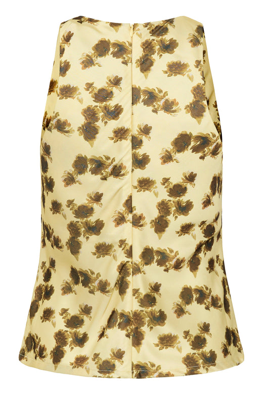 Gestuz - Gzchery P Blouse 10911321 - 109591 - Lemon Yellow Olive Flower Toppe 